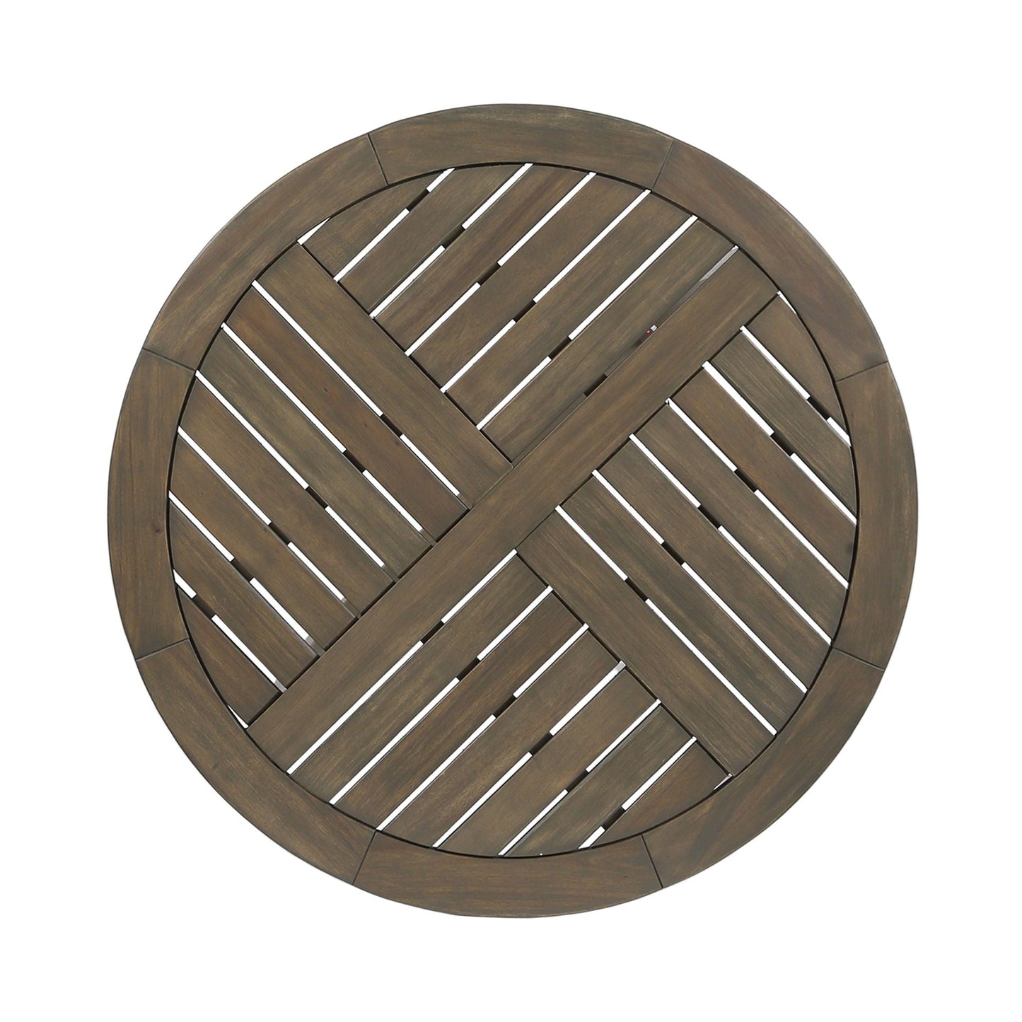 Hermosa Rustic Circular Bistro Table - Gray