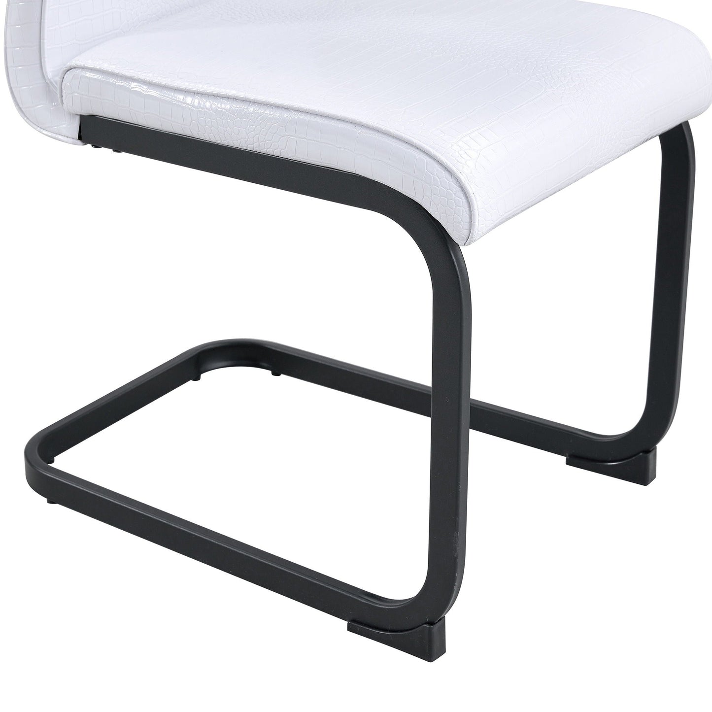 Alligator Skin Upholstered Dining Chairs