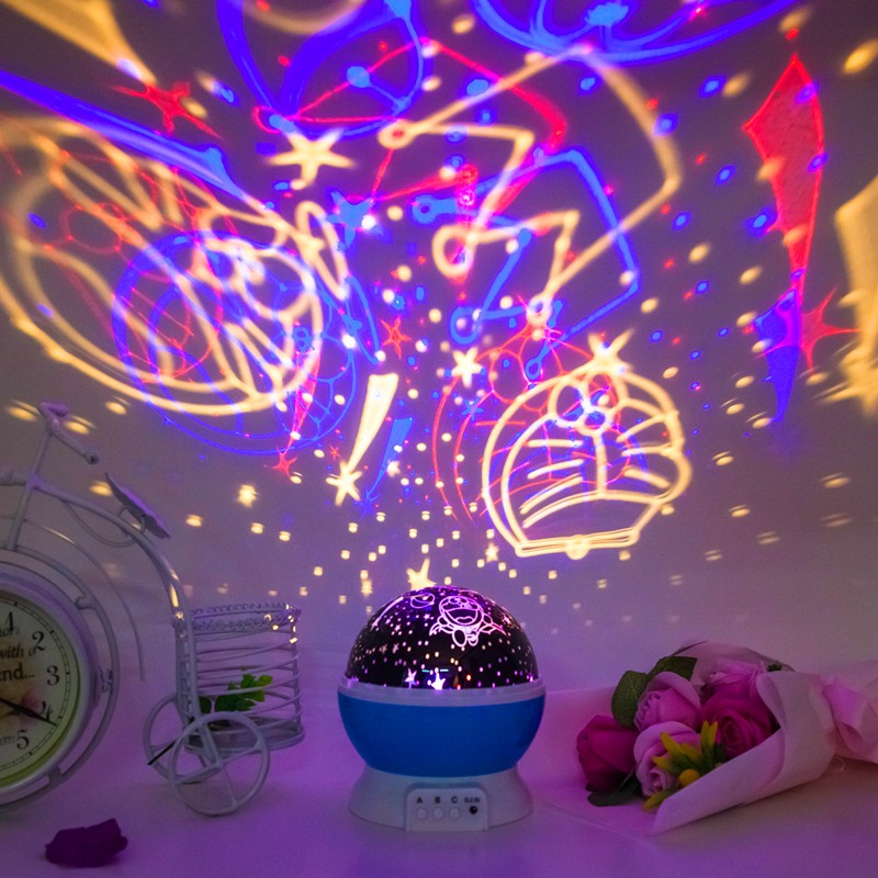 FlipStylez™ Celestial Pearl Multi-Mode Smart Projector | 360° Rotating Starry Sky Projector & Night Light with 6 Projection Films