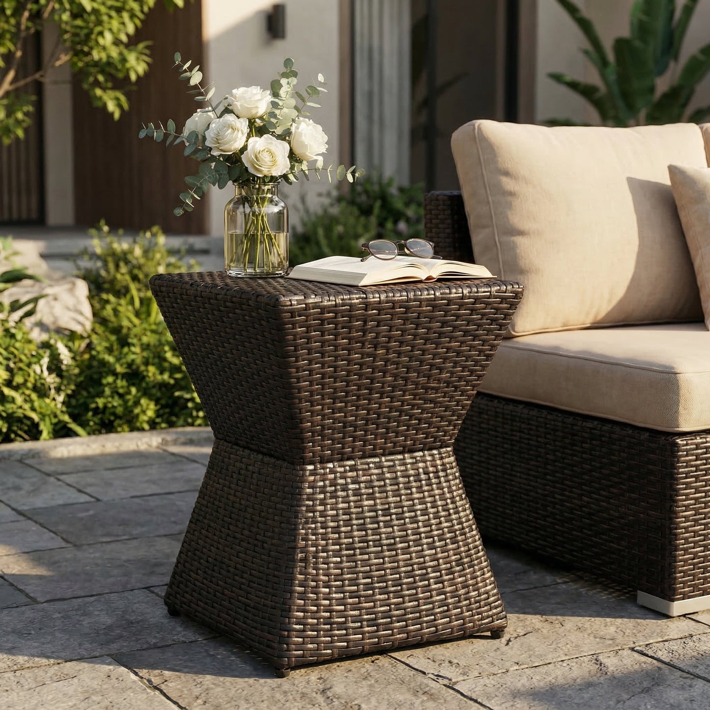Calhoun 16 Outdoor Wicker End Table