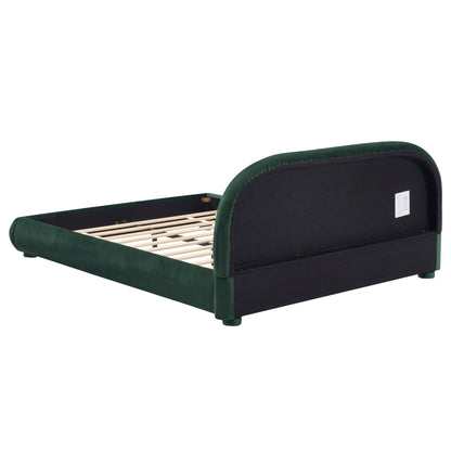 Dark Green Velvet Bed Frame