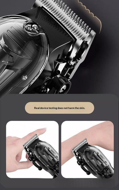 High-Power Pet Clipper With Transparent Shell & Digital Display
