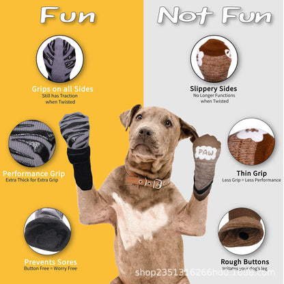 Non-slip Dog Socks And Leg Warmers For Medium To Large French Bulldogs