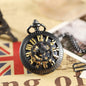 Openwork Carved Floral Roman-Style Pocket Watch