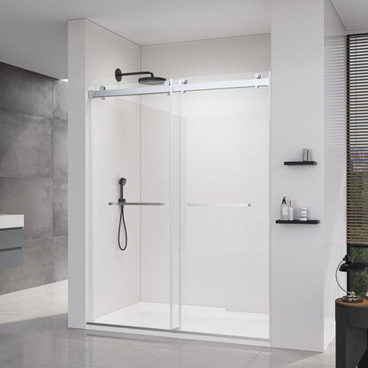 Double Sliding Frameless Soft-Close Shower Door
