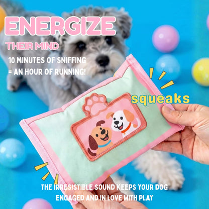 Interactive Dog Snuffle Wipe Puzzle Toy  Quality Tested, Reinforced Stitching  Anti-Boredom Mental Stimulation  Slow Feeding & Enrichment Game  Small Medium Dogs  Tissue