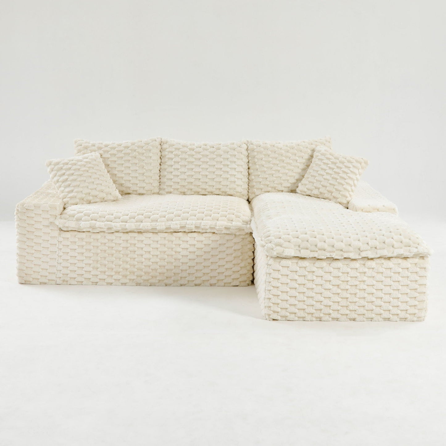 Modular Sofa, Convertible Twin Seat With Chaise Lounge