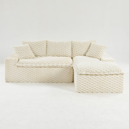 Modular Sofa, Convertible Twin Seat With Chaise Lounge