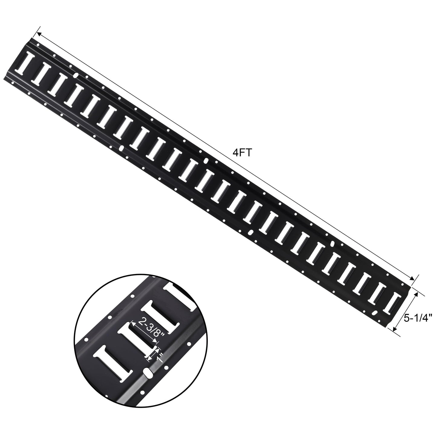 Heavy Duty E Track Tie-Down Rail Kit with O-Ring Anchors and Rope Tie Offs