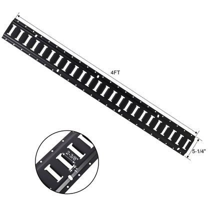 Heavy Duty E Track Tie-Down Rail Kit with O-Ring Anchors and Rope Tie Offs
