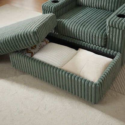 3 Seater Sofa With 2 Ottomans For Living Room