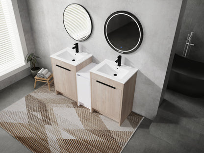 60 Inch Freestanding Bathroom Vanity with Ceramic Sink