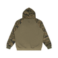 Streetwear Unisex Camo-Splice Raglan Zip Hoodie