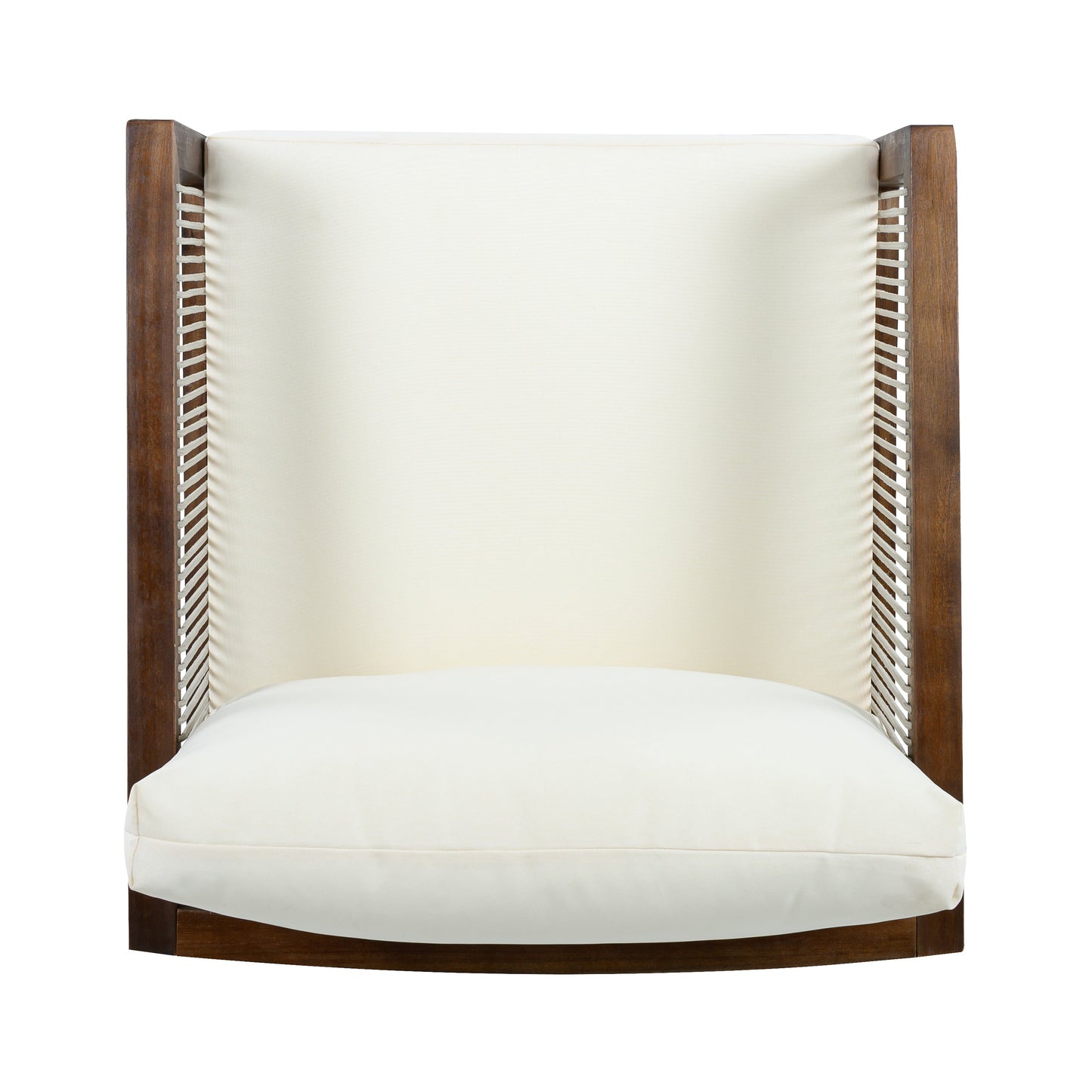 Outdoor Club Chair, Acacia Wood Frame with Rope Back, Water-Repellent