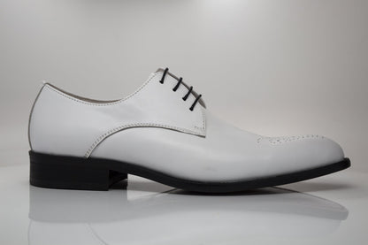 Carrucci Calfskin Oxford - White