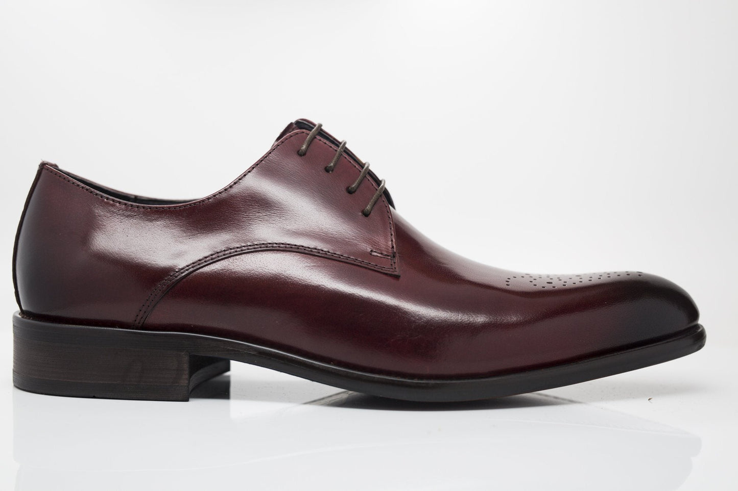 Ugo Vasare Burnished Calfskin Oxford - Burgundy