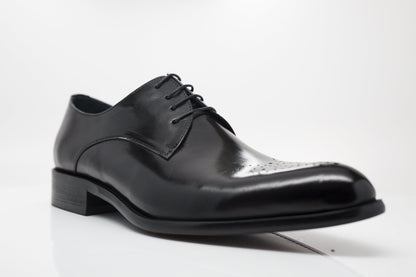 Ugo Vasare Burnished Calfskin Oxford - Black
