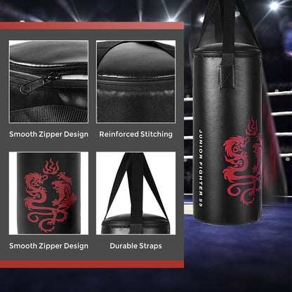 Kids Boxing Set with Punch Bag, Gloves & Jump Rope - 24 Inch