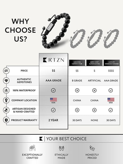 Black Onyx Beaded Bracelet - Bali