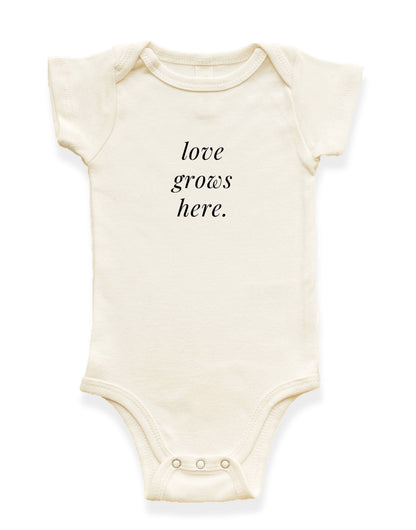 Love Grows Here Organic Cotton Baby Bodysuit