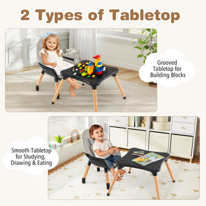 5-in-1 Baby Wooden Convertible High Chair