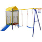 5-in-1 Kids Swing Set for Backyard with Heavy-duty Metal Swing Stand-Yellow