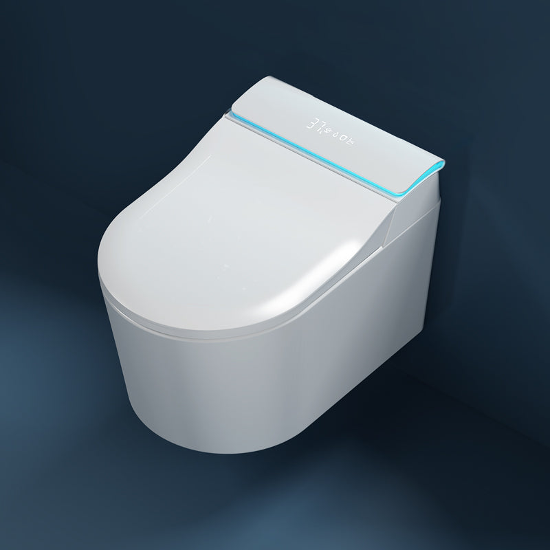 Wall-Mounted Smart Toilet with Automatic Lid Opening