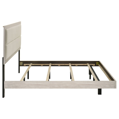 Trenton 54-inch Wood Eastern King Panel Bed Rustic Cream