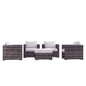Outdoor Patio Chair Set For Patio With Foam Cushions
