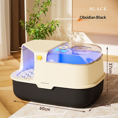 Enclosed Splash-Proof Cat Litter Box