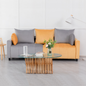 Velvet Modern 2-Seater Sofa, Light