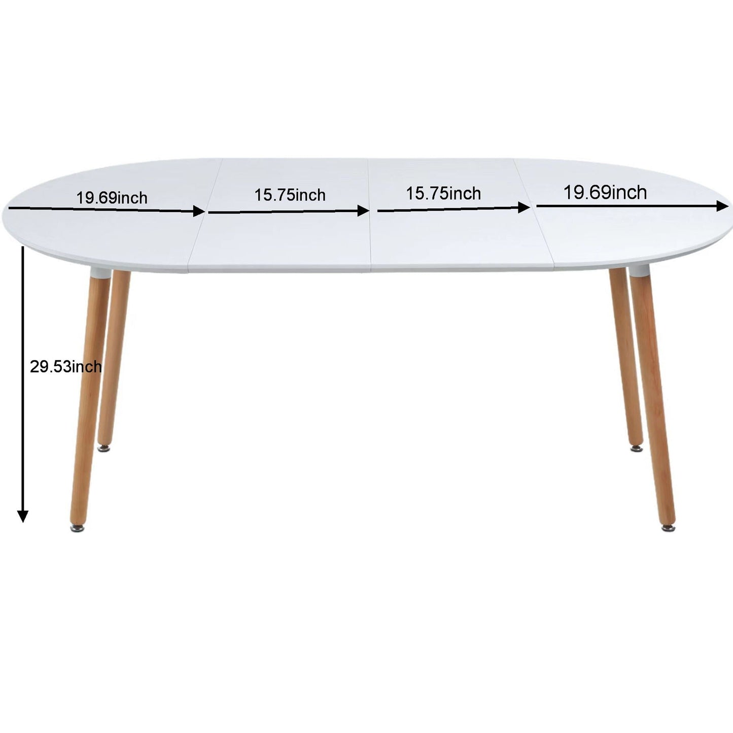 Extensible Table, Dining Table, Office Table, Coffee Table Metal Leg