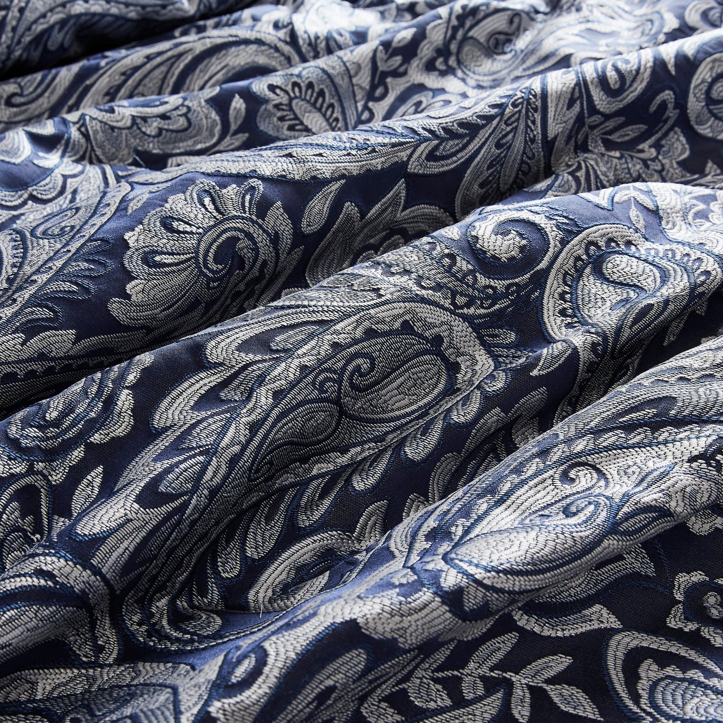 12 Piece Comforter Set with Cotton Bed Sheets Navy Cal King