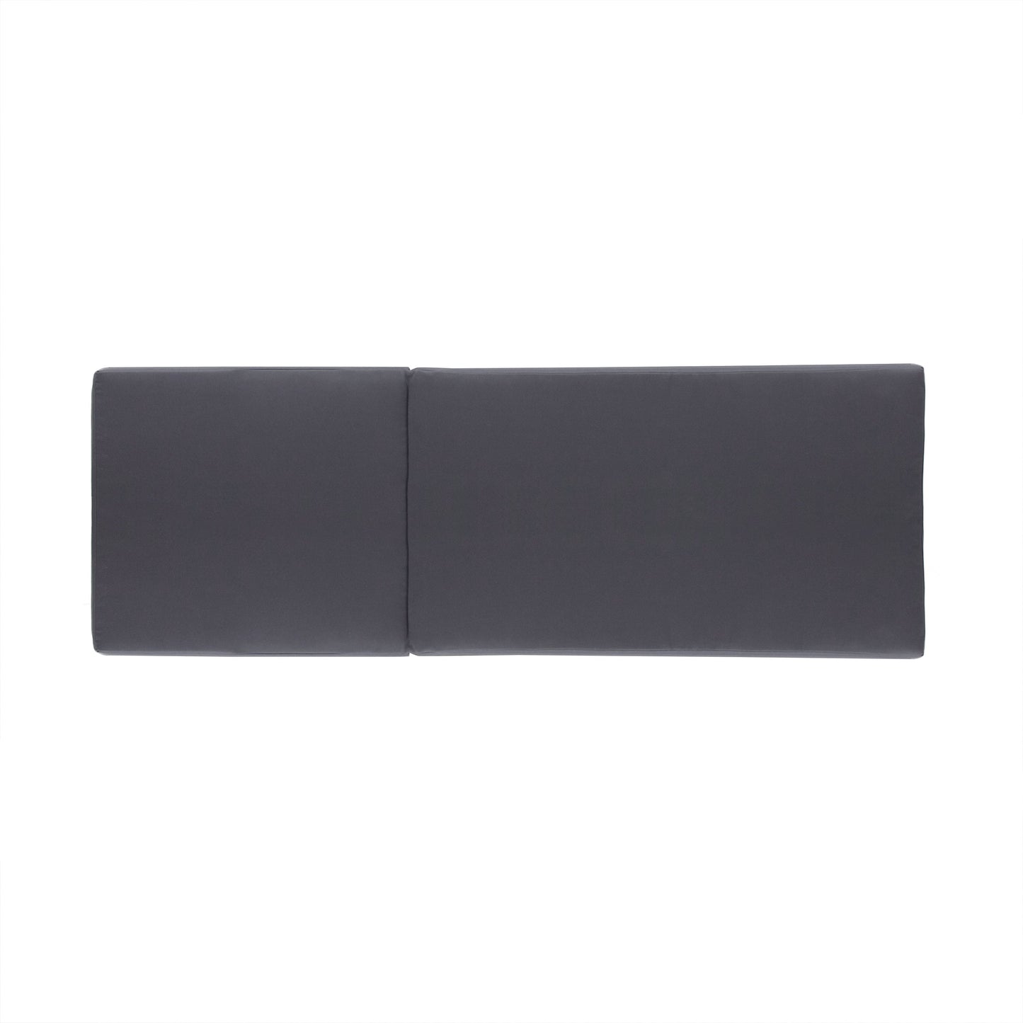 Lounge Chaise Set in Black Acacia Wood with Water-Resistant Cushions