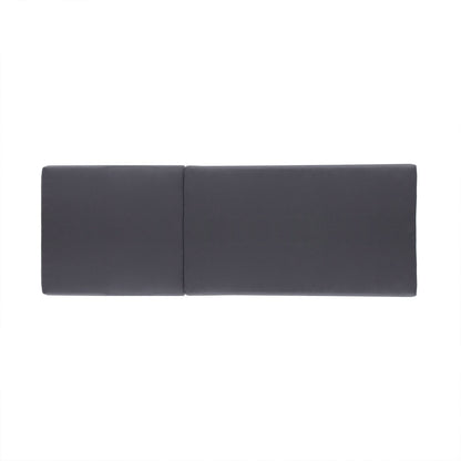 Lounge Chaise Set in Black Acacia Wood with Water-Resistant Cushions