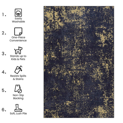 Maval - Stunning Washable Runner Rug