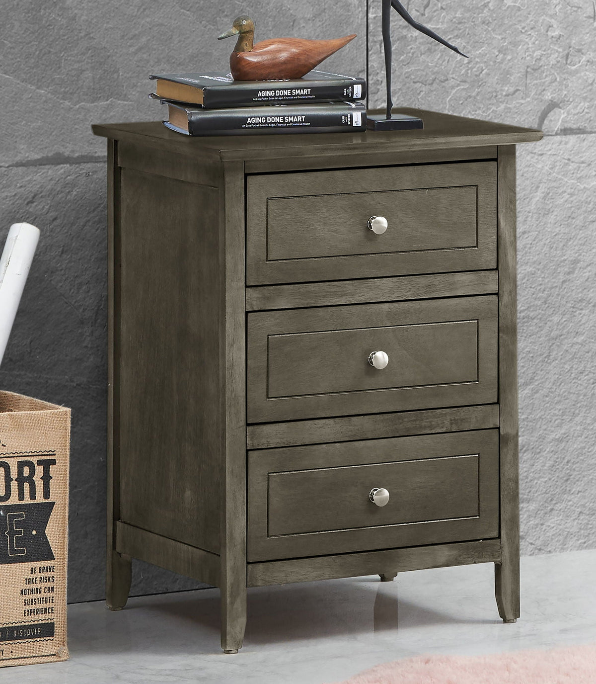 Dove Tailed Drawers 3 Drawer Nightstand