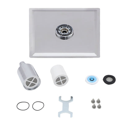 Ultra Thin 8" Square Rain Shower Head 304 Stainless Steel, Wall / Ceiling Mounted