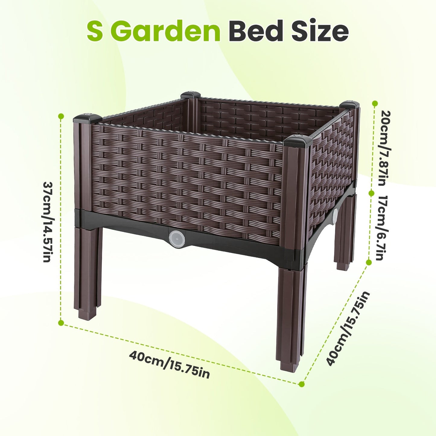 Elevated Raised Garden Bed with Self-Watering System