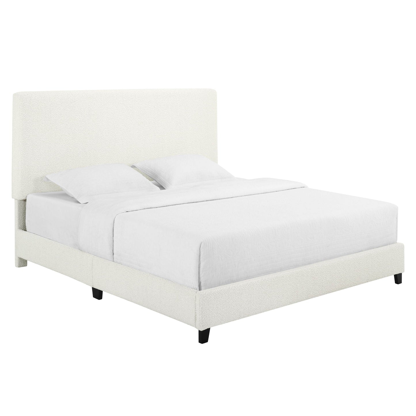 Platform Bed & Upholstered Headboard