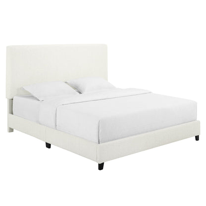 Platform Bed & Upholstered Headboard