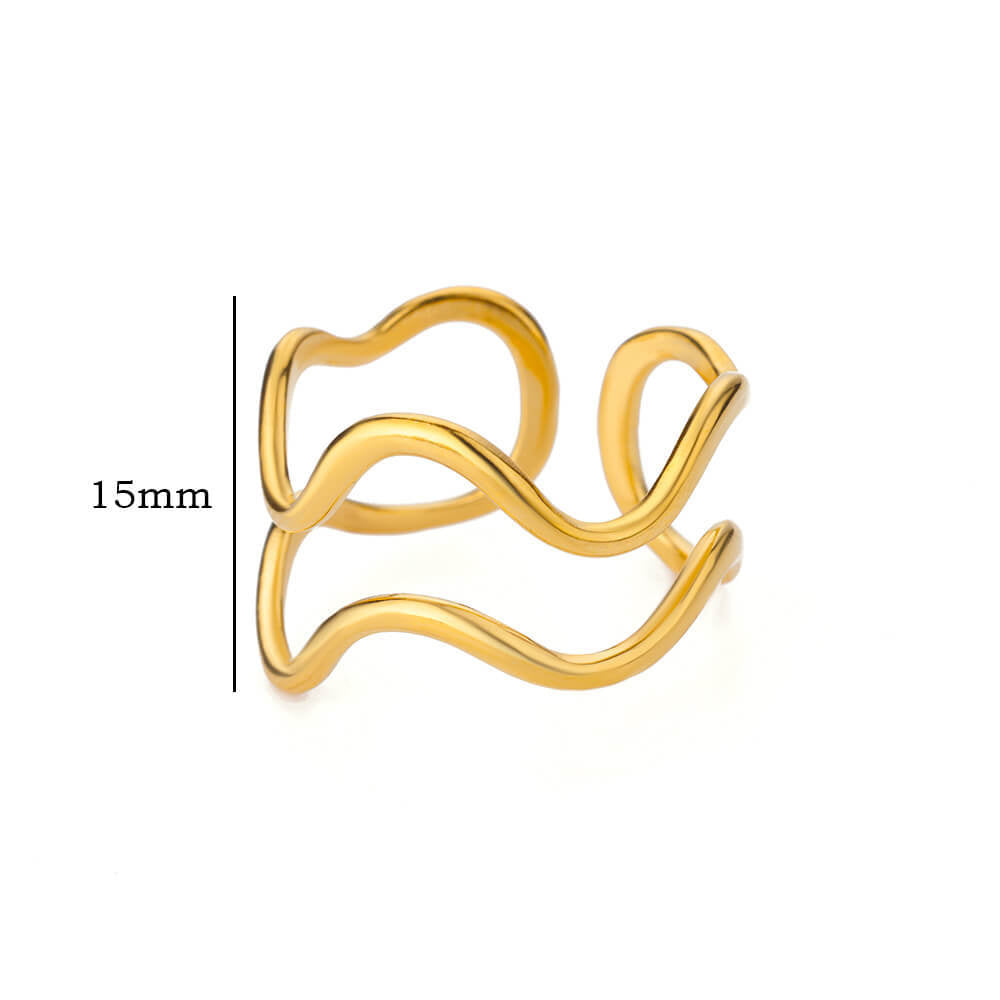 Creative Alien Big Wave Open Ring For Women