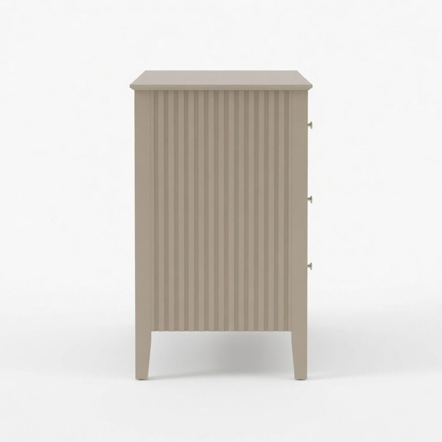 Fluted 3 Drawer Nightstand With Soft Close Slides