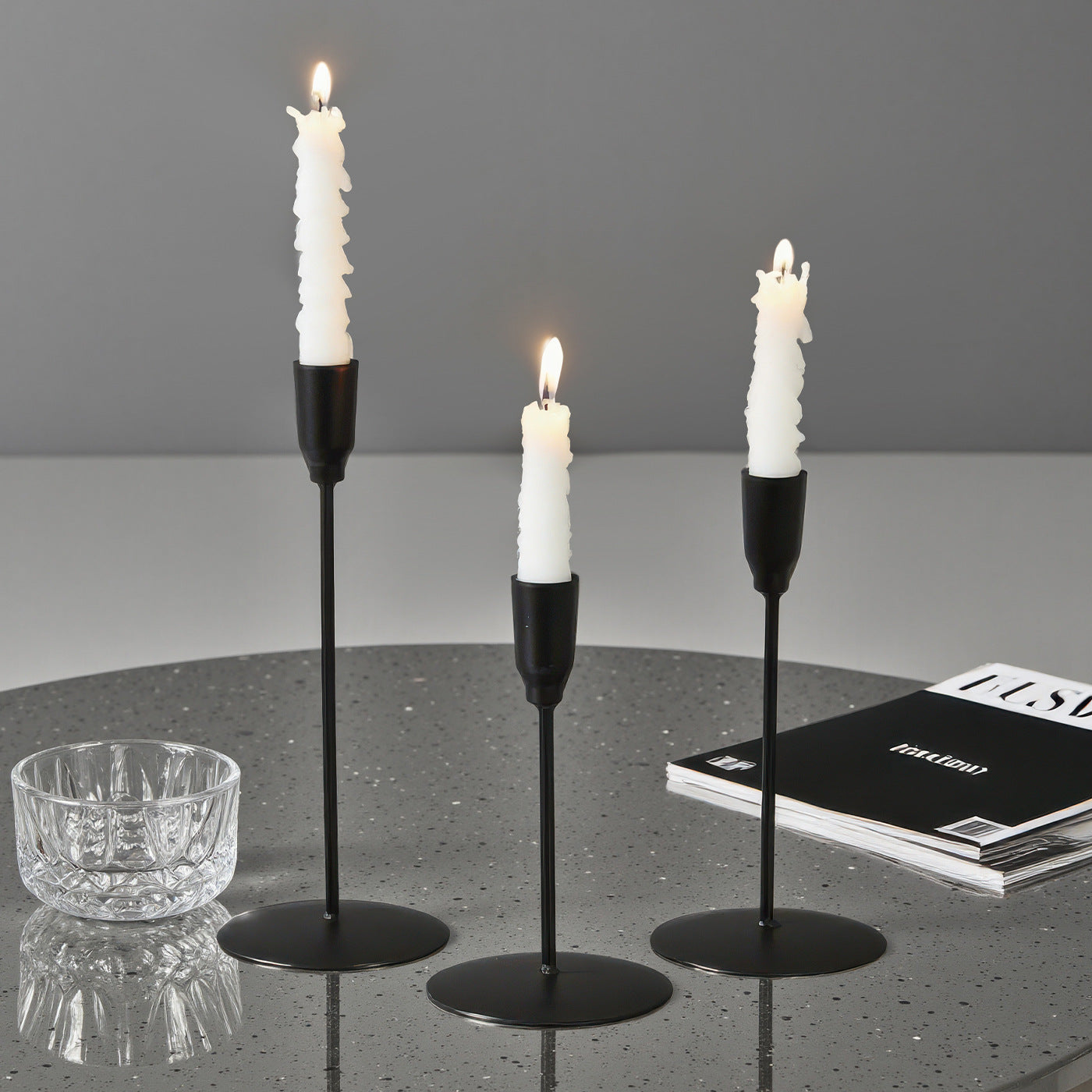 Vintage Dining Table Candle Ornaments Atmosphere