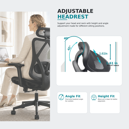 Ergonomic Office Chair with Adjustable Lumbar Support