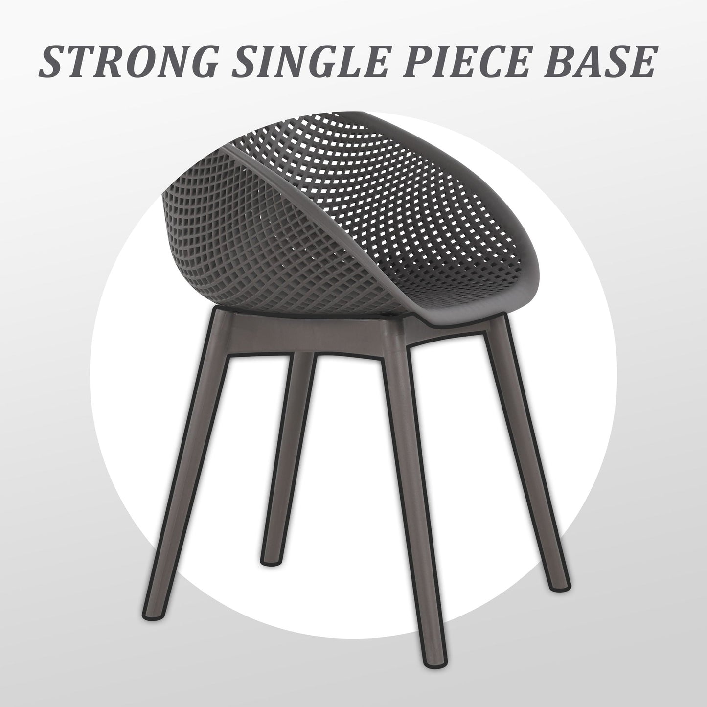 Modern Lounge Chair Set With Round Table
