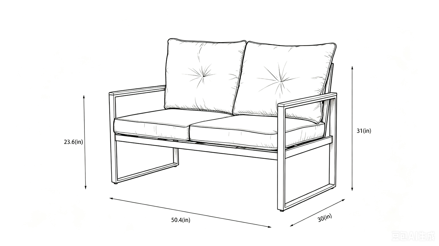 Oversized Steel Outdoor Conversation Set