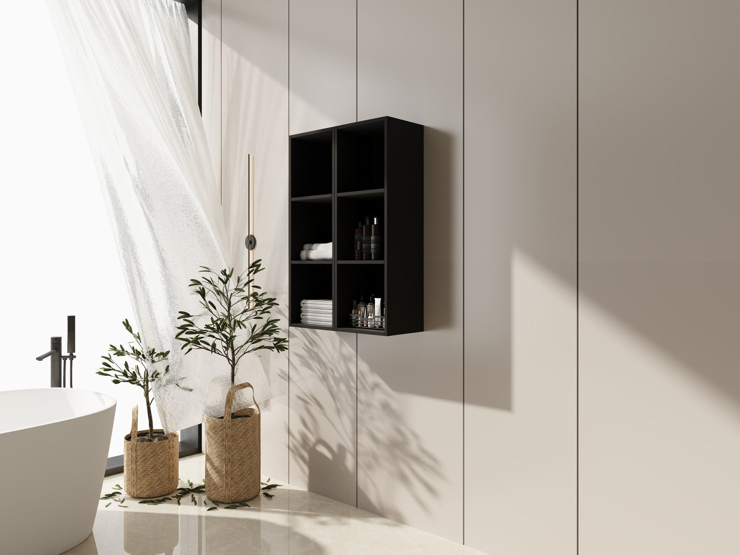 24 Inch Wall Mounted Storage Shelves Combination
