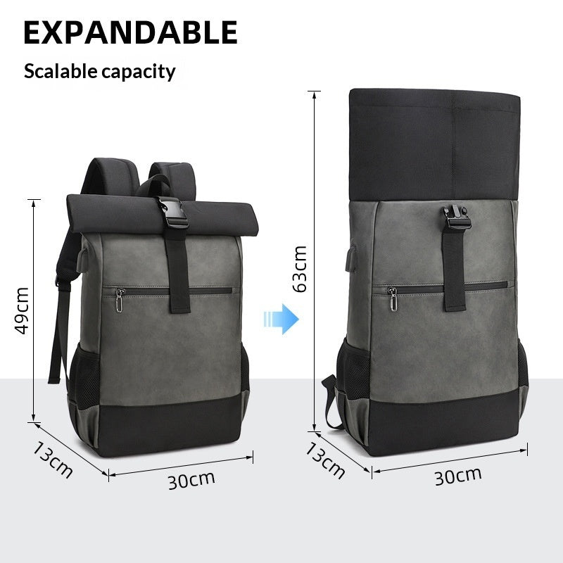 Mens Casual Versatile Backpack Outdoor Waterproof Laptop Bag Large-capacity Travel And College Schoolbag