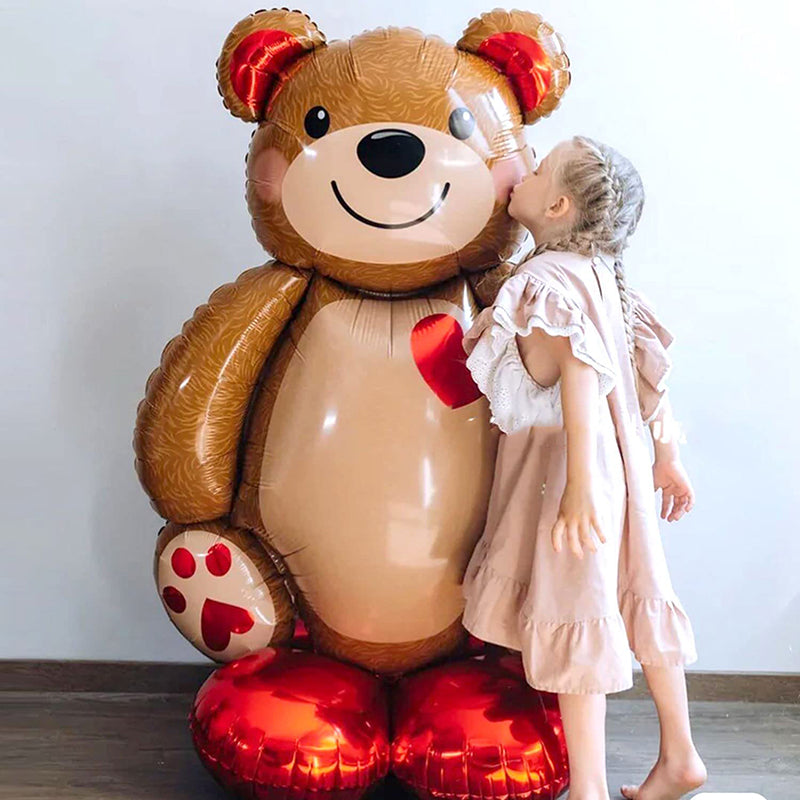Big Bear Foil Balloon Large Size Love Heart Wedding